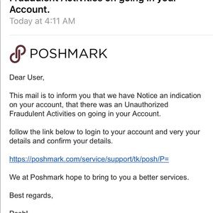 FRAUDULENT EMAIL